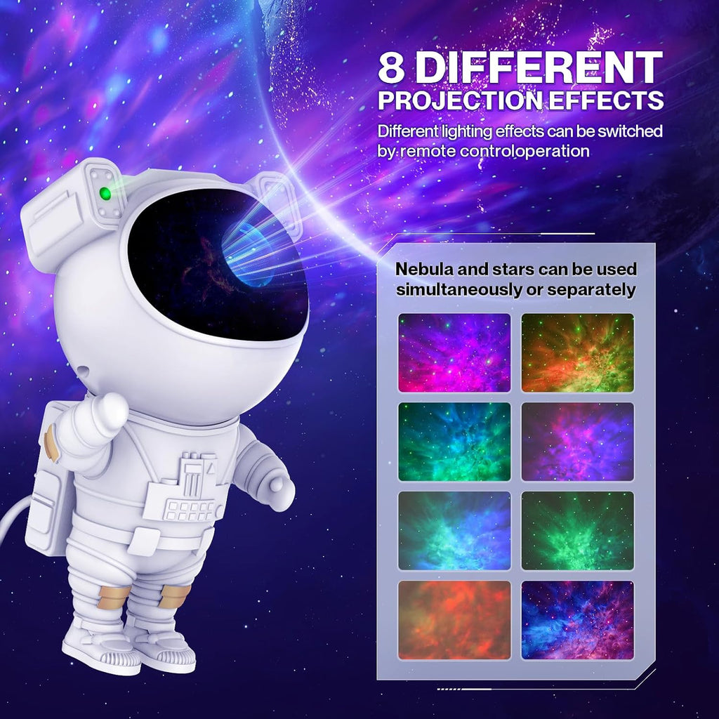 Dienmern Astronauts Starry Sky Projector, LED Galaxy Projector with Remote Control Galaxy Light Projector Adults Bedroom Room Decoration, Gifts for Kids & Adults