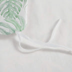 Palm Leaf Simple Light Green White King Size Duvet Cover Sets for Kids Adults,Plants King Size Bedding 3pc Bedspread Palm Leaf Bed Set,230X220cm