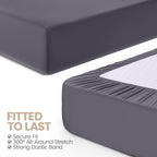 Fitted Sheet Small Double (2 Pack), Grey - Deep Pocket 14 inch (30 cm) - Oeko Tex Certified - Easy Care - Soft Brushed Microfibre Fabric - Shrinkage and Fade Resistant - Bottom Sheet