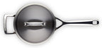 Toughened Non-Stick 18x11.1cm Saucepan with Helper Handle and Glass Lid, Aluminium, 51108180010302, Black
