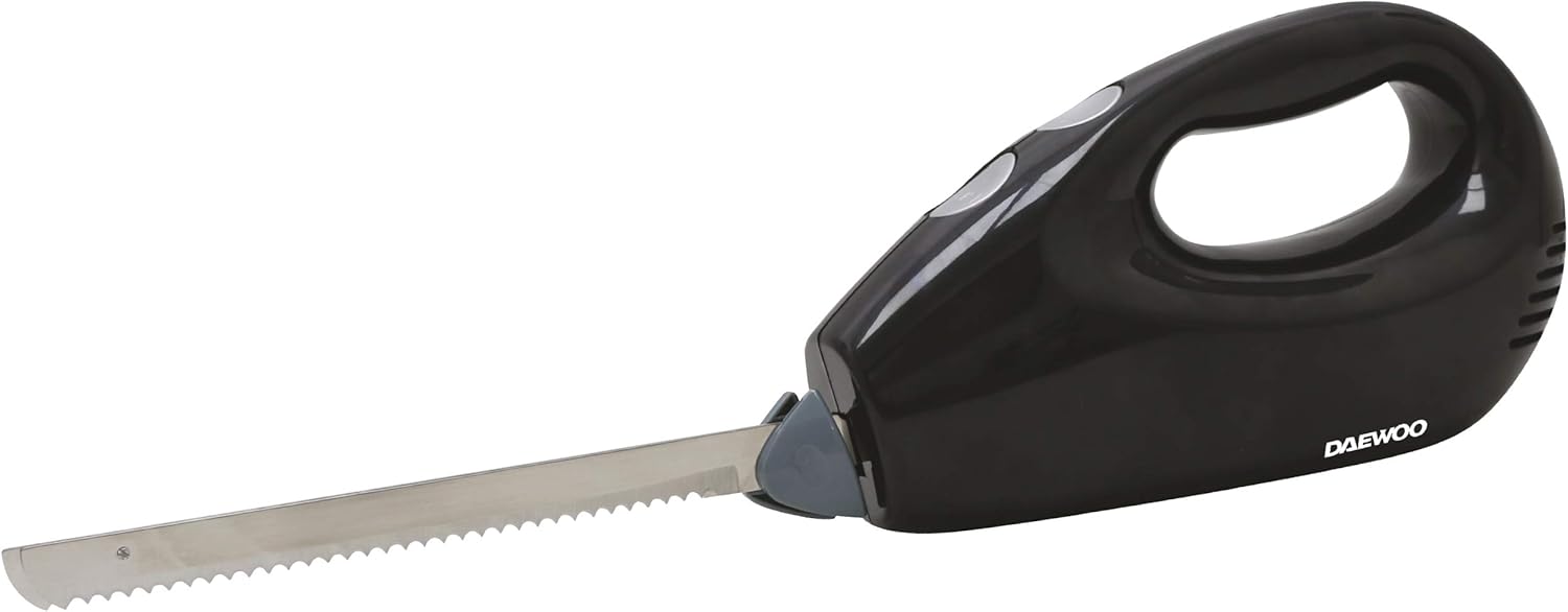Electric Carving Knife, Cuts Effortlessly Through Meats And Frozen Foods With Durable Twin Blades, Black