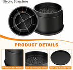 Bed Risers 2 Inch Round Stackable Furniture Risers Anti-Slip Chair Raisers for Sofas Couches Table Set of 4 Pack Black (2 Inch 4 Pack)