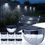 Solar Lights Outdoor Garden - Pack of 8 Outdoor Lights - Waterproof Night Light for Pathway, Patio, Deck, Fence - Solar Security Light with Dusk to Dawn Sensor - Outdoor Lighting