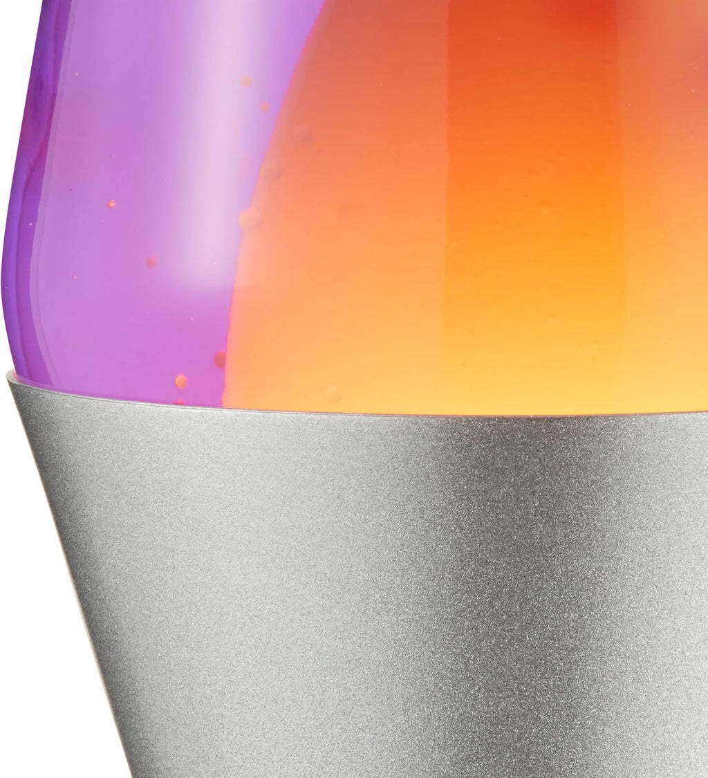 Lamp 2125, Yellow Wax, Purple Liquid, Silver Base and Cap, Original 14.5 inch LAVA Motion Lamp to Illuminate Your Mood