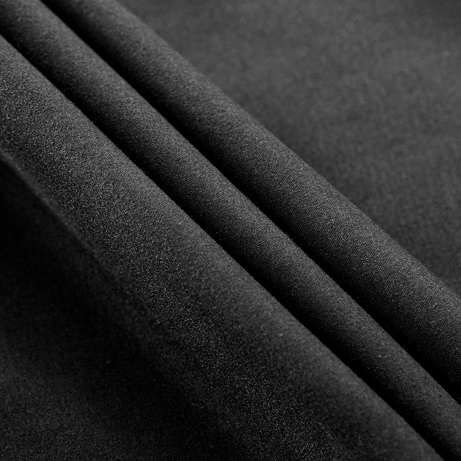 Double Fitted Sheet Bed Sheets 25CM Extra Deep Pocket Soft and Breathable Fitted Bedding Sheets (Black, Double)
