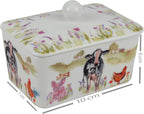 The Leonardo Collection Macneil Studios Farmyard Butter Dish | British Designed for Kitchen Use | Large Butter Dish for All Kitchens | Perfect for Daily Butter Storage