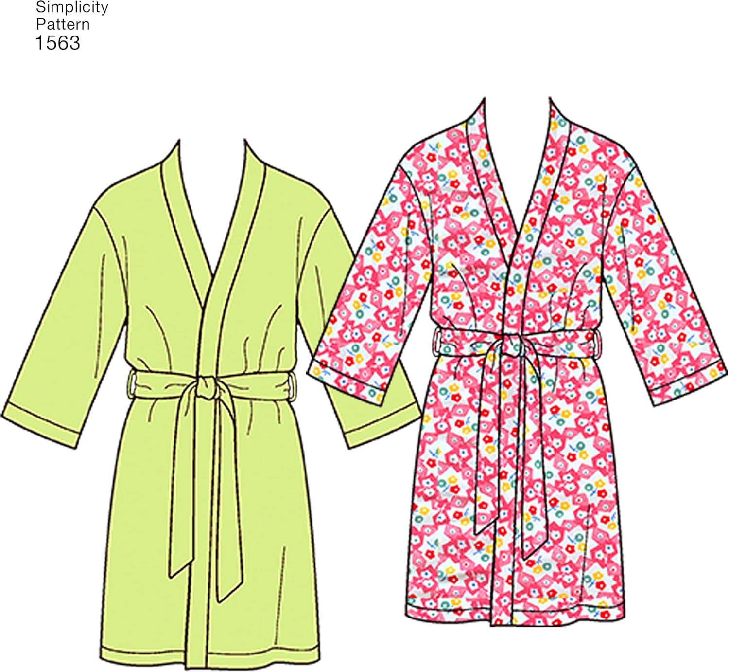 Simplicity Sewing Pattern 1563: Misses' Men's and Teens' Sleepwear, Size A, Paper, White, A (XS-S-M-L-XL)