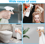 2 Pcs Transparent Empty Fine Mist Plastic Spray Bottle 500Ml Water Spray Bottle For Gardening Cleaning Air Freshening Hair Sprayer, material - Polyethylene Terephthalate