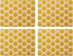 Creative Tops Spots Print Set of 4 Premium Placemats, Heat, Slip, Stain-Resistant, Cork Back, Easy To Clean, Printed Kitchen and Dining Lightweight Placemats