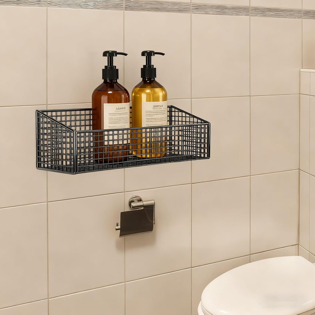 Generic Hanging Wall Basket Metal Hanging Rack Wall Mount Pantry Organizer Rack Fruit Wire Basket for Kitchen Onion Potato Vegetable, Large