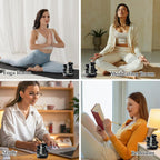 Waterfall Backflow Incense Burner, Ceramic Incense Cone Holder with 60 Cones, Tongs and Table Mat, Home Decor for Meditation, Relaxation, Purification, Yoga Gifts