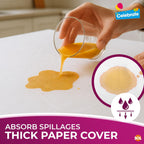 5pk White Paper Table Covers 90x90cm Tablecloths for Parties Cover Disposable - Thick Absorbent Design - Easy Clean Up for Weddings, Craft Activities, Kids’ Meals, Village Halls & Family Events