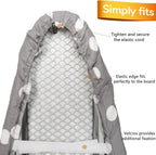 Ironing Board Cover, 100% Cotton Cover with Thick Felt (Bubble, 124 x 38cm)