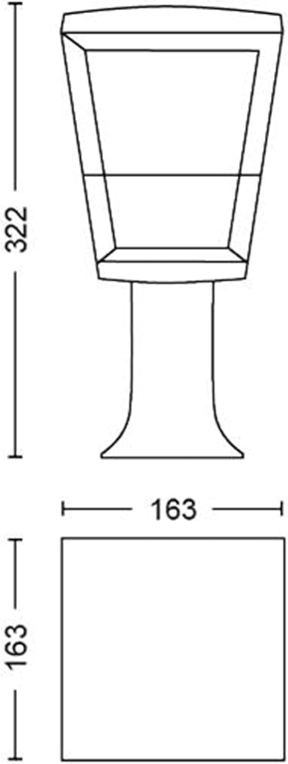 Econic White and Colour Ambiance LED Smart Garden Pedestal [Standing Lantern], Works with Alexa, Google Assistant and Apple Homekit