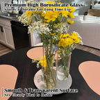6 Pack Hurricane Candle Holder Glass Cylinder, 4 inch 6 inch 8 inch Glass Candle Holder, 10cm 15cm 20cm Clear Vases Flower Vases for Home Party Decorations Wedding Centrepieces