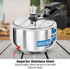 Hawkins Stainless Steel Induction Compatible Pressure Cooker, 2 Litre, Silver (HSS20)