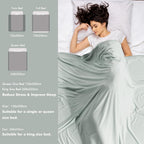Cooling Blanket 150x200cm Arc-Chill 3.0 Cool Fiber Bamboo Blankets Q-MAX>0.5 Summer Blanket with Double-sided Design Absorb Heat Soft Lightweight Cool Bed Blanket Queen Size Gray