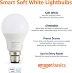 Smart Dimmable LED Light Bulb, B22 Base, Soft White, 8W (60W Equivalent), Works with Alexa Only, 1 Pack