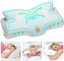 Cervical Memory Foam Pillow for Neck Pain Orthopedic Neck Pillow for Shoulder Pain Ergonomic Head Neck Support Pillow for Side/Back/Stomach Sleepers with Removable Cover (Blue)