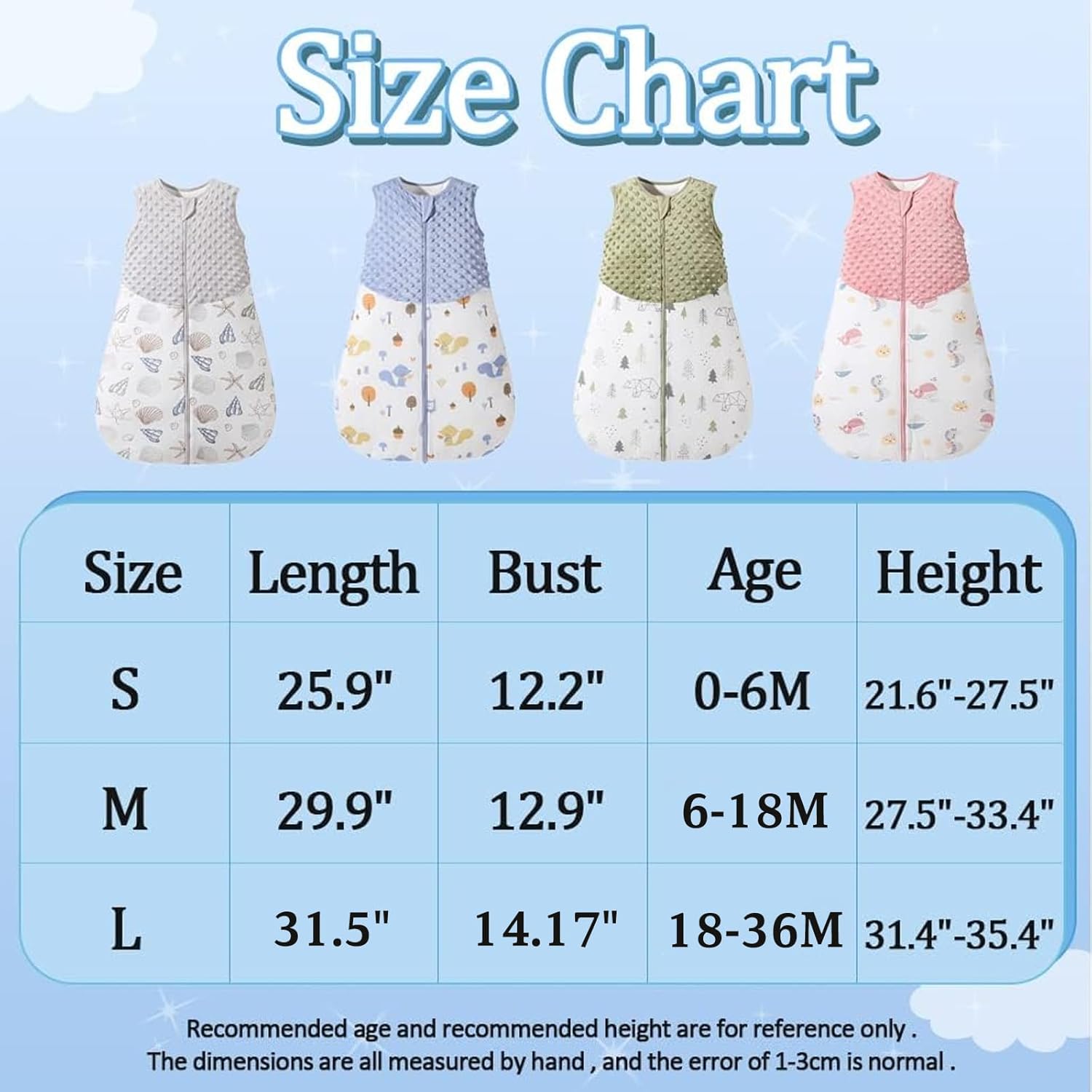 Sleeping Bag 1.5 TOG Unisex Wearable Blanket Swaddle for Newborn Soft 100% Cotton Sleeveless Sleeping Sack with Double Zipper Grey 18-36Months