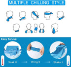 Cooling Towels | 4 Pack 100x30 cm | Cool Cold for Neck and Face | Microfiber Soft Breathable Chilly | for Sport, Yoga, Golf, Gym, Camping, Running, Workout & More Activities