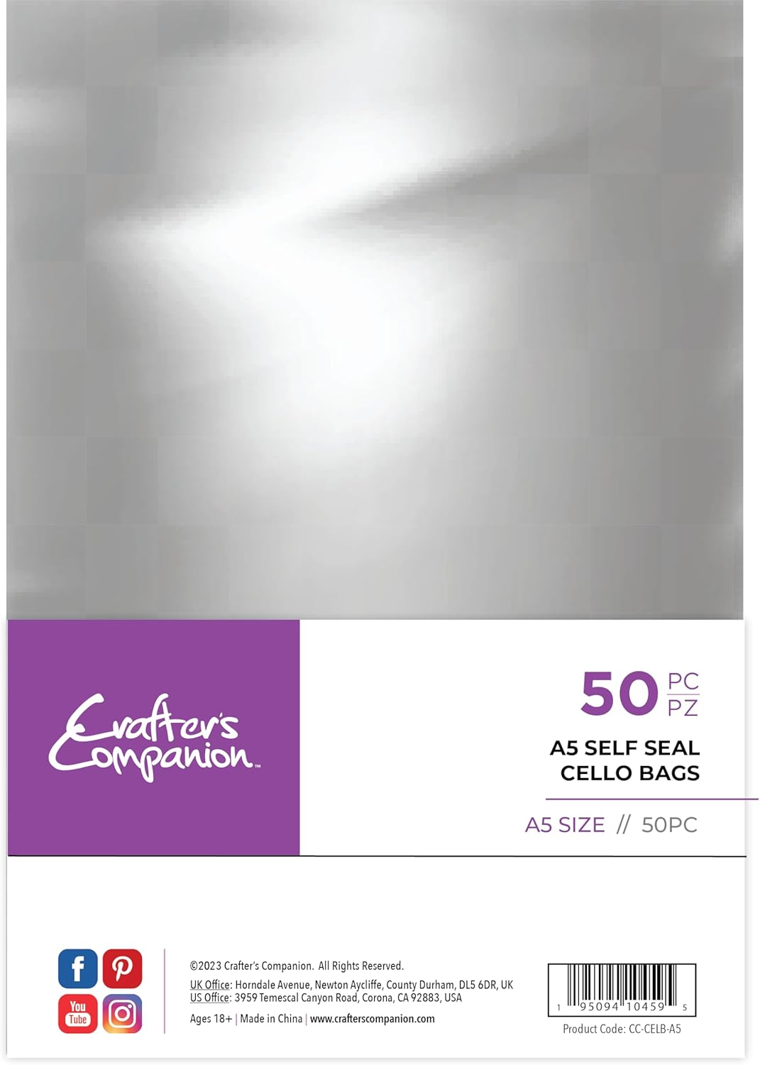 Self Seal Cello Bags - A5 Main image