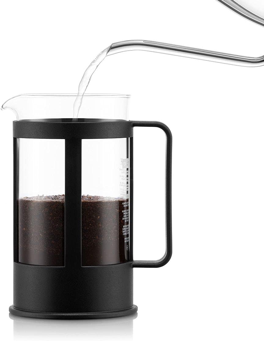French Press Kenya - 1L / 8 Cups Manual Coffee Maker - Heat-Resistant Glass & Stainless Steel - Dishwasher Safe Cafetiere - Made in Portugal