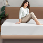 Double Fitted Sheet 100% Egyptian Cotton 300TC Hotel Quality 30 cm White Fitted Bedsheets