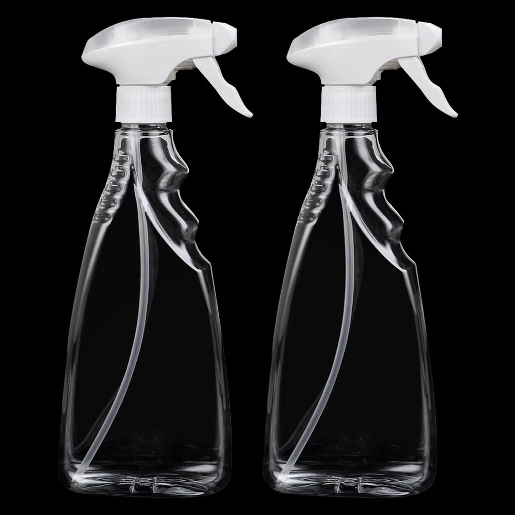 2 Pcs Transparent Empty Fine Mist Plastic Spray Bottle 500Ml Water Spray Bottle For Gardening Cleaning Air Freshening Hair Sprayer, material - Polyethylene Terephthalate