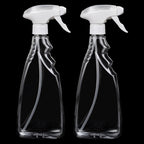 2 Pcs Transparent Empty Fine Mist Plastic Spray Bottle 500Ml Water Spray Bottle For Gardening Cleaning Air Freshening Hair Sprayer, material - Polyethylene Terephthalate