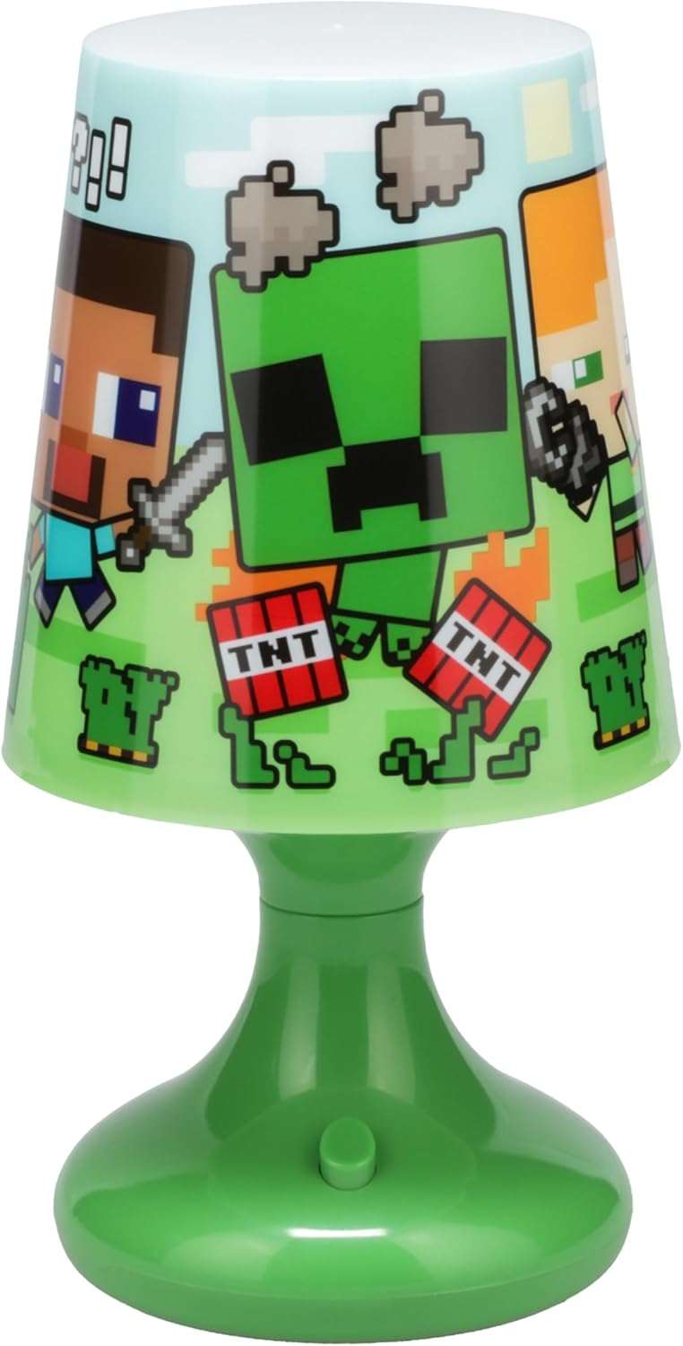 Paladone Minecraft Colour Phasing Table Lamp, Officially Licensed RGB LED Night Light for Kids and Gamers, Pop Culture and Gaming Merchandise Main image