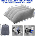 Leg Elevation Pillow,Inflatable Wedge Pillows,Knee Pillow, Leg Pillow with Inflator and Storage Bag,Leg Support Pillow for Bed,Improve Circulataion,Suitable for improving Sleep Quality (Grey)