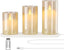 Rechargeable Flameless Candle, Set of 3 Flickering Glass LED Candles with Charging Base and Remote Control, Tea Lights with Timer Function for Festival Wedding Party Decoration