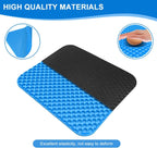 TOEVE Large Gel Seat Cushion For Long Sitting With Non-Slip Covers,Soft & Breathable For Chair,Gaming,Car,Office,Desk Chair and Wheelchair,Office Pads (45 x 45cm-Grey) (40 x 35 x 2.5 cm-Blue)