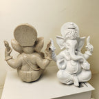 Ganesh Buddha Statue,Indian Deity Statue,Decoration Living Room,Abstract Sculpture,Home Store Decoration,Modern Living Room Ornaments 7.08"(White)