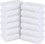 12 Pack Face Cloths |30x30 cm| 100% Cotton Wash Cloths - Ultra Soft & Highly Absorbent Fingertip Towels for Spa, Gym, Hotel & Bathroom |Brilliant White|