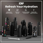 Water Bottle, 500 ml/18 oz, Leak Proof, Easy to Open, Secure Lock, Dishwasher Safe, BPA Free, Hygienic Flip Cover, Carry Handle, Fits Cup Holders, Easy Clean, Carbon Neutral, Black