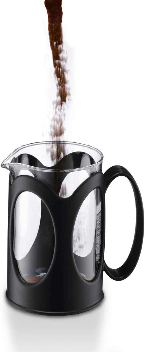Kenya French Press - 500ml / 4 Cups Coffee Maker - Heat-Resistant Borosilicate Glass & Stainless Steel - Dishwasher Safe Cafetiere - Made in Portugal