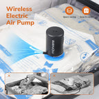 Vacuum Compression Storage Bags for Clothes - 6 Pack Reusable Space Saver Bags with Wireless Electric Air Pump for travel (3 Medium + 3 Small)