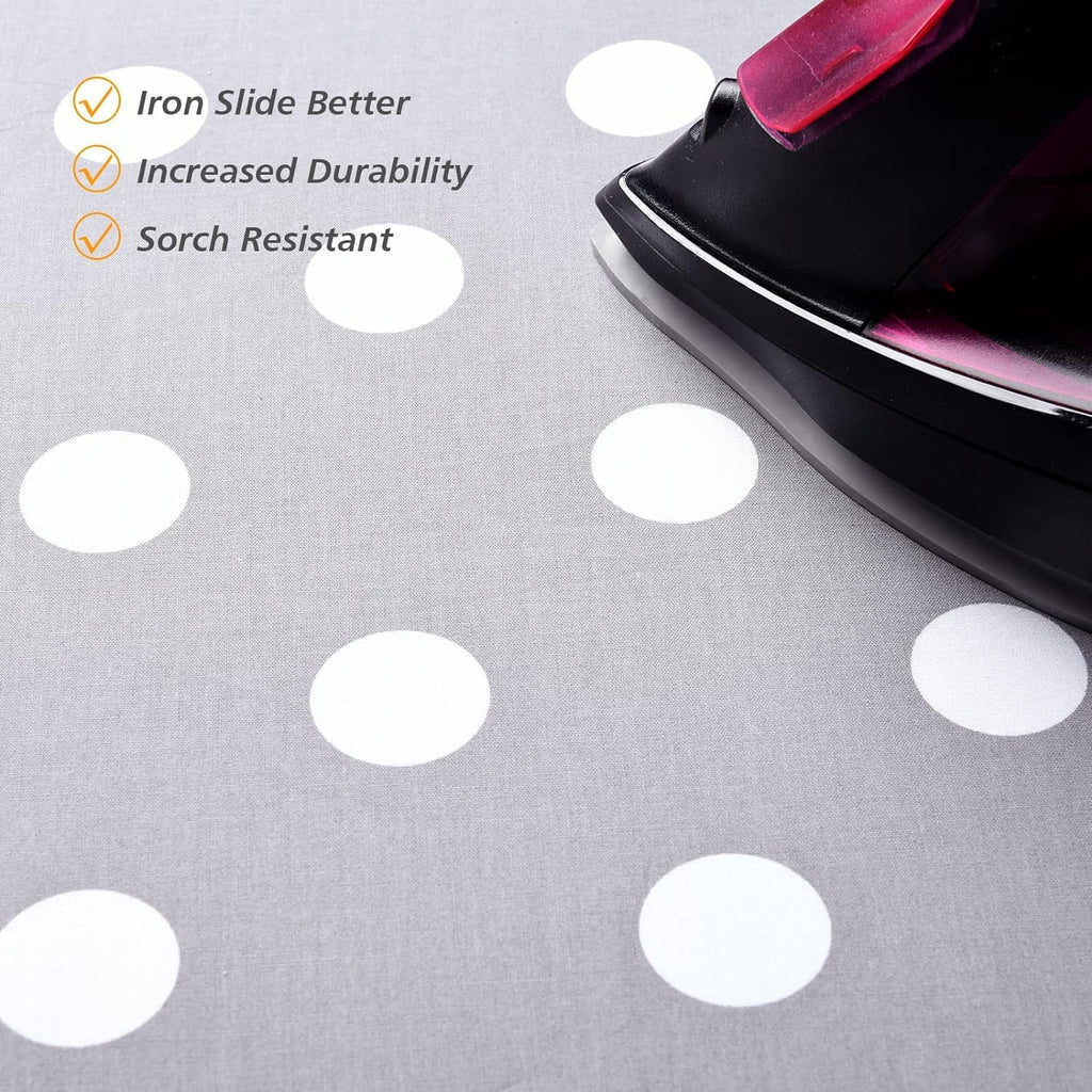 Ironing Board Cover, 100% Cotton Cover with Thick Felt (Bubble, 124 x 38cm)