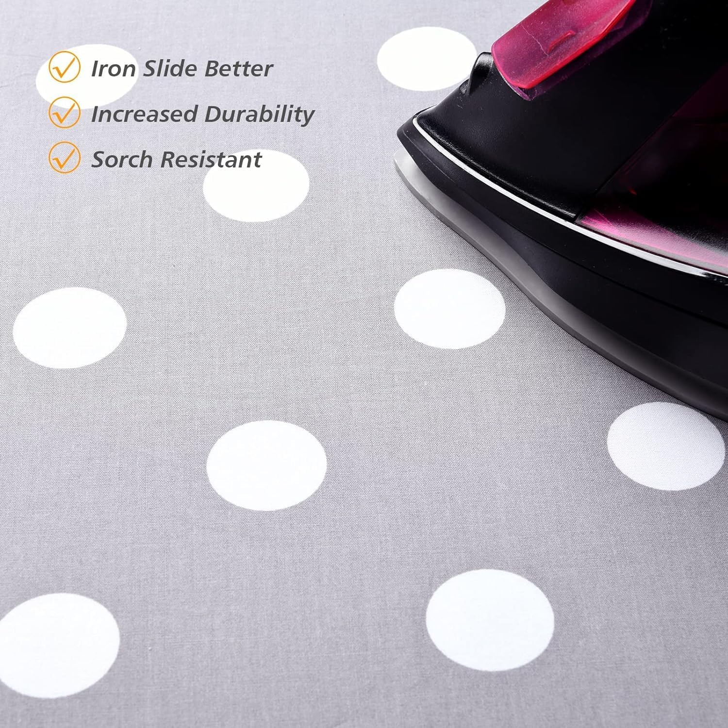 Ironing Board Cover, 100% Cotton Cover with Thick Felt (Bubble, 124 x 38cm)