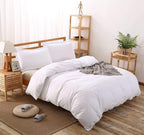 Hotel Quality 1000 Thread Count 100% Egyptian Cotton Double Size Zipper Closure Duvet Cover With 2pc Pillow Shams Premium 3PC Duvet Set (Double, White, Solid)