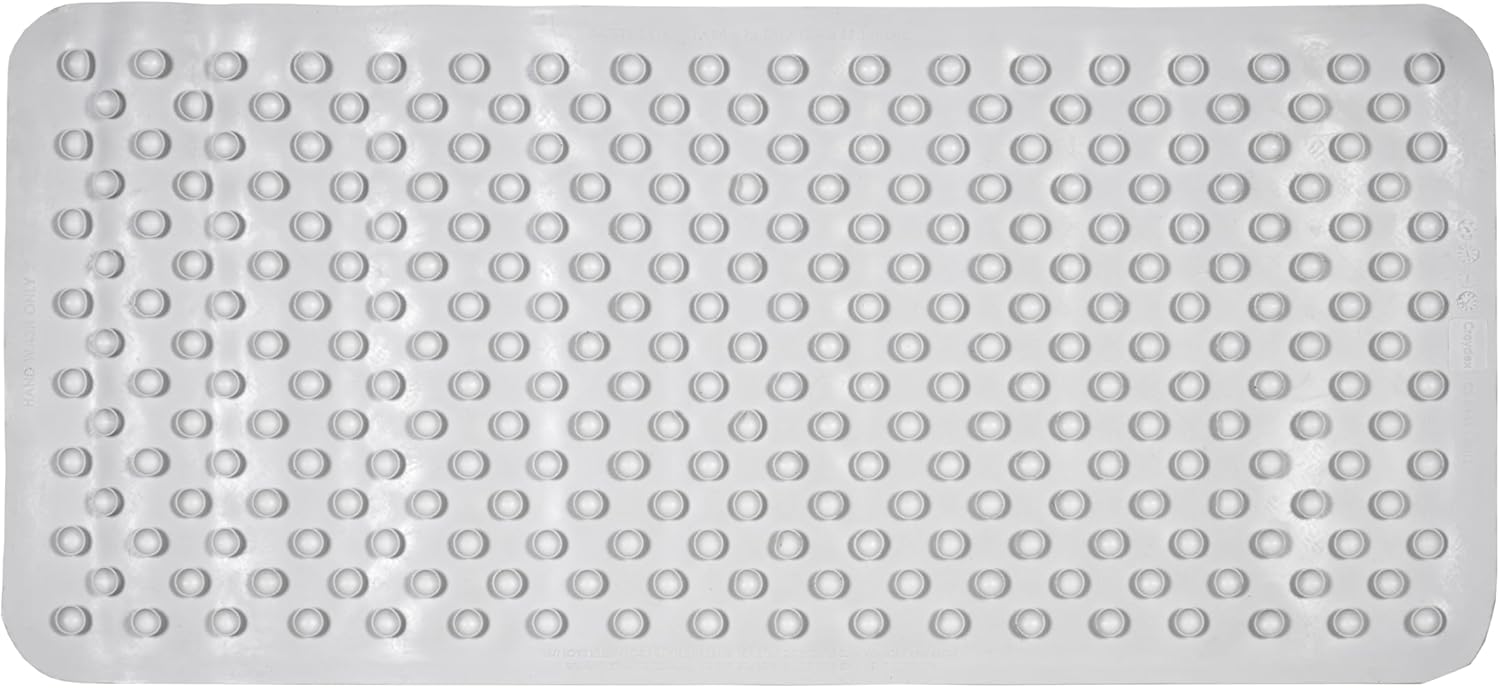 Rubagrip Bath Mat Non Slip Anti Mould for Inside Bath - Slip Resistant with Secure Grip Suction Cups, Easy to Clean, Made from Natural Rubber, Anti-Bacterial Hygiene 'N' Clean (58 x 34cm)