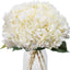 6PCS hydrangea artificial flower-artificial flowers,Silk fake flowers Bouquet for Wedding Party Office Home Decor(White)