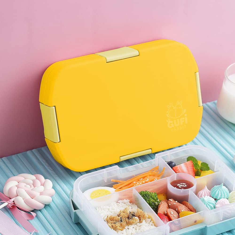 Kids Lunch Box, Bento Boxes Food Storage Container With 6 Compartments for Children Adult Work School, Suitable For Microwave