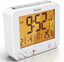 Radio-Controlled Alarm Clock RC550 (Sensor-controlled Night Light, Snooze, Temperature and Date Display) Plastic, White, 9.5 cm