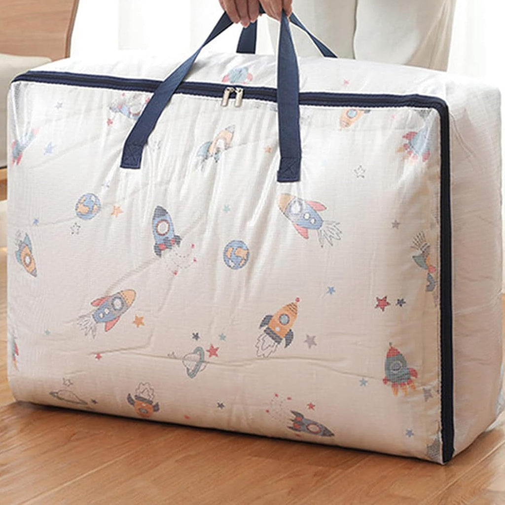 4 Pack Clear Storage Bags with Zip, 75L Moving Bags Clothes Storage Bags Moving Totes Packing Bags for Moving Clothes Bedding Duvet Pillow Blanket Toys Storage Wrapping Paper Storage
