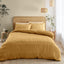 Seersucker King Duvet Cover Set with Pillowcases Caramel