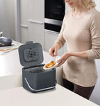 Intelligent Waste, Stack 4 Kitchen Food Waste Compost Caddy Recycling Bin with Odour Filter, 4 Litres / 1 Gallon- Graphite, 8