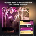 Lily White and Colour Ambiance LED Single Spotlight Extension: Smart Outdoor Lighting for Garden, Works with Alexa, Google Assistant and Apple Homekit